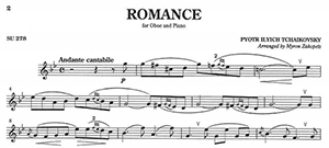 Romance Oboe and Piano Tchaikovsky