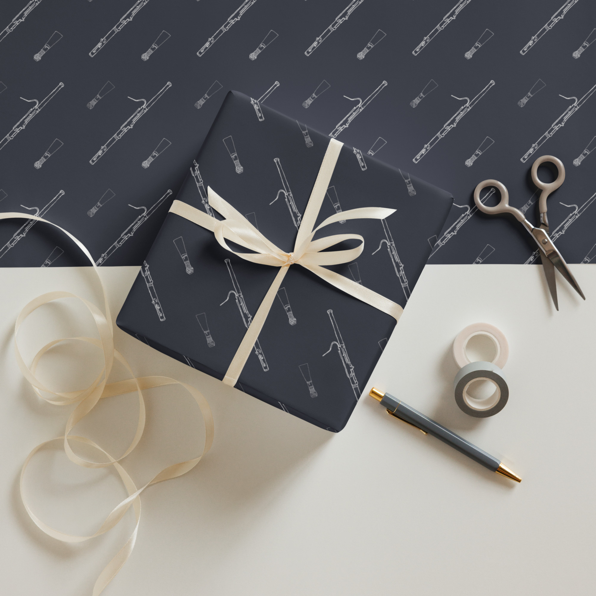 Burgundy Akita Wrapping Paper 26X833